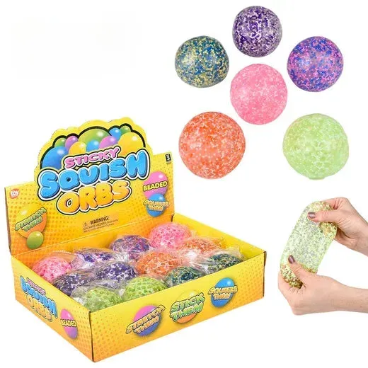 2.75" Squish Sticky Beaded Ball