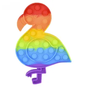 7.5" Rainbow Flamingo Bubble Poppers