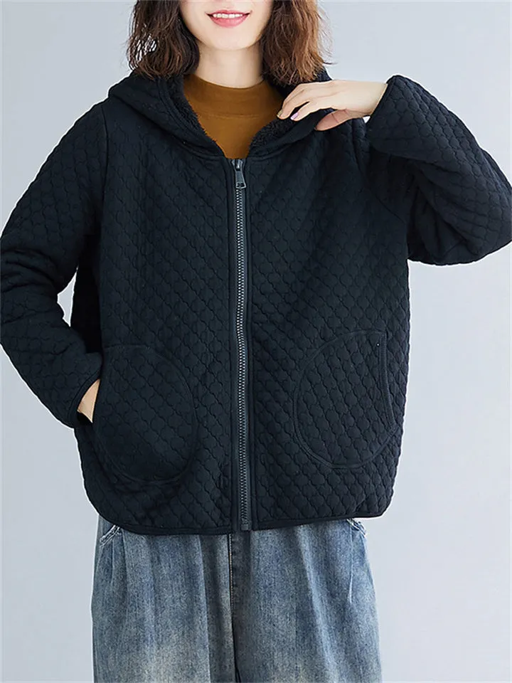 Autumn Winter Warm Hooded Female Jackets