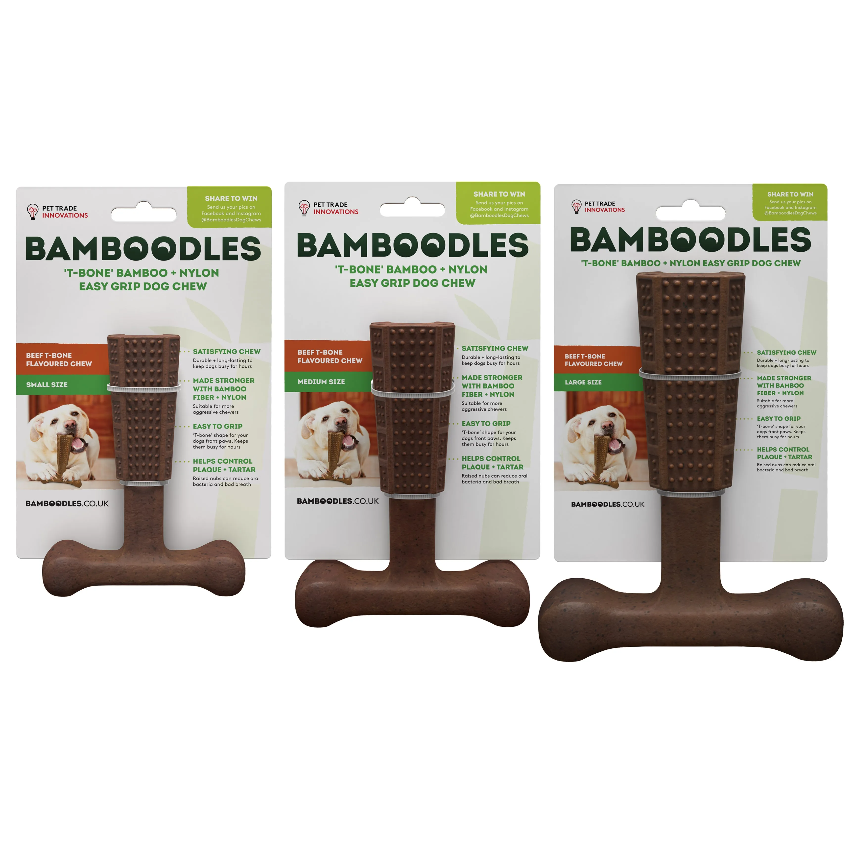 Bamboodles T-bone Beef Flavour Dog Toys