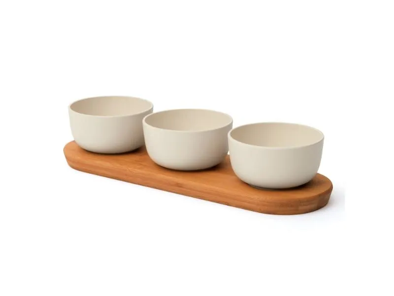 BergHOFF Leo 4pc Bamboo Appetizer Set, 0.29qt.