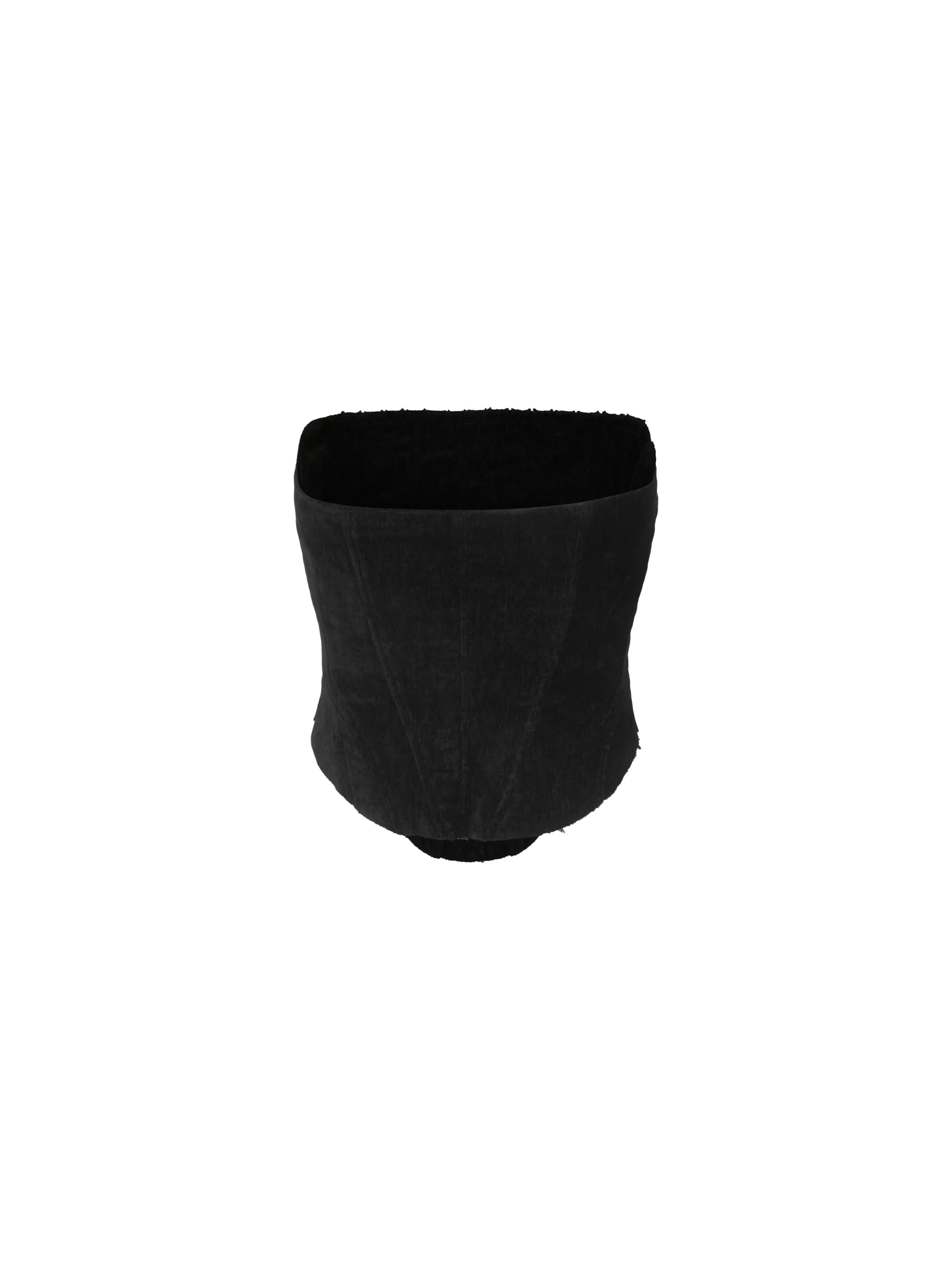 Black Velvet Patchwork Tube Top