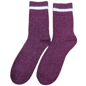 Burgundy Thick Wool Blend Socks size 7-11