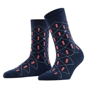 Burlington Navy Phone Booth Socks