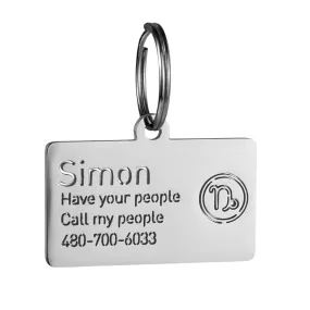 Capricorn Zodiac Dog ID Tag