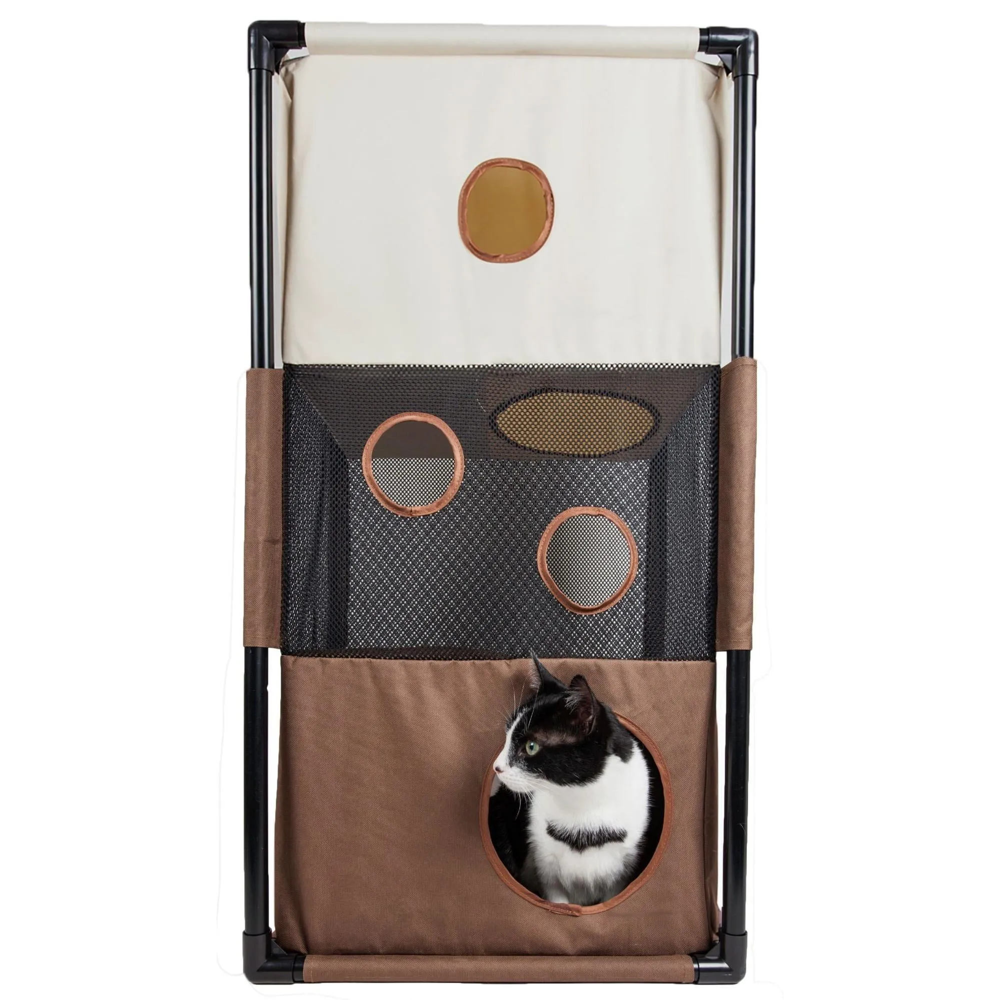 Collapsible cat house with multiple tunnels. HomeStyle