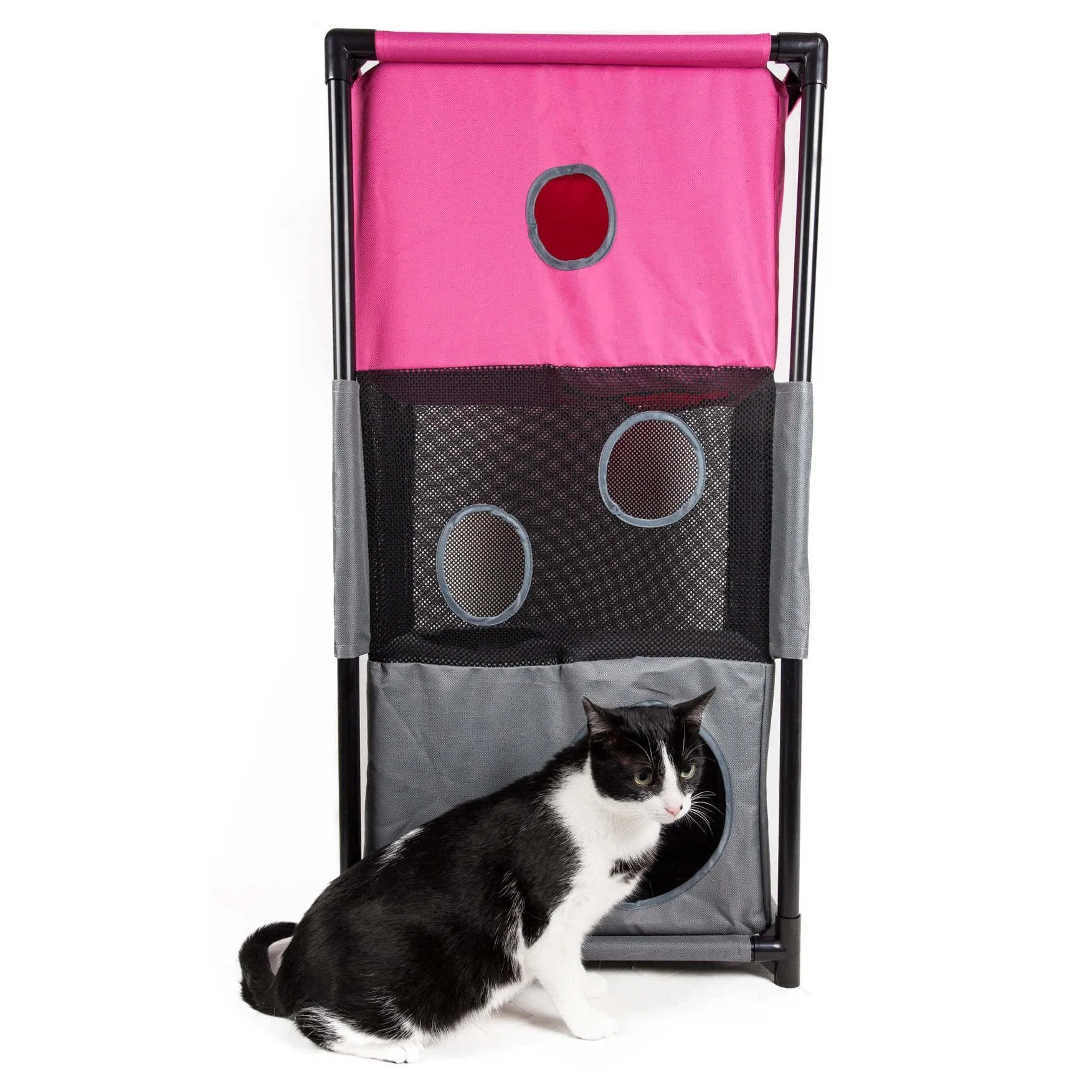 Collapsible cat house with multiple tunnels. HomeStyle