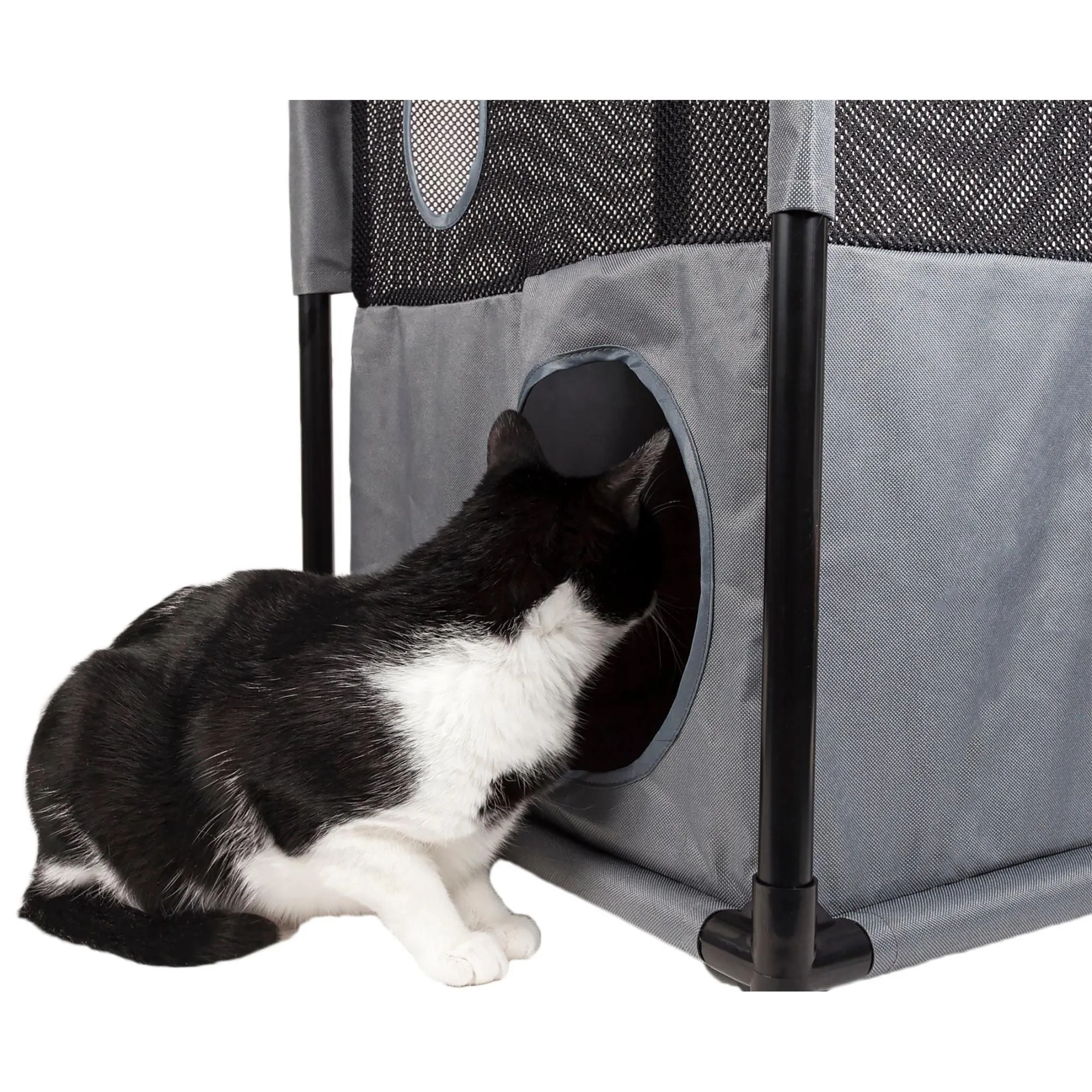 Collapsible cat house with multiple tunnels. HomeStyle