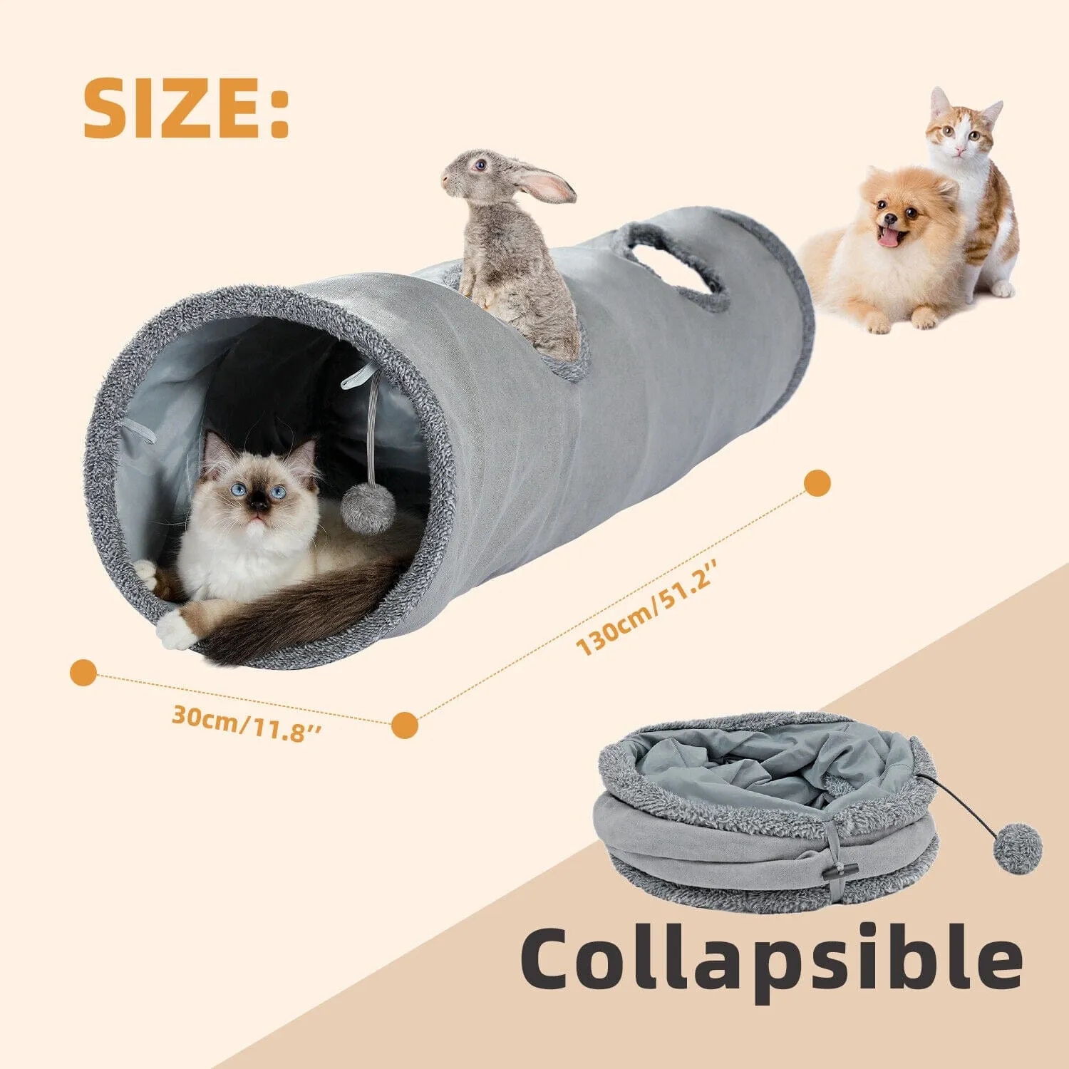 Collapsible Cat Tunnel 2 Windows