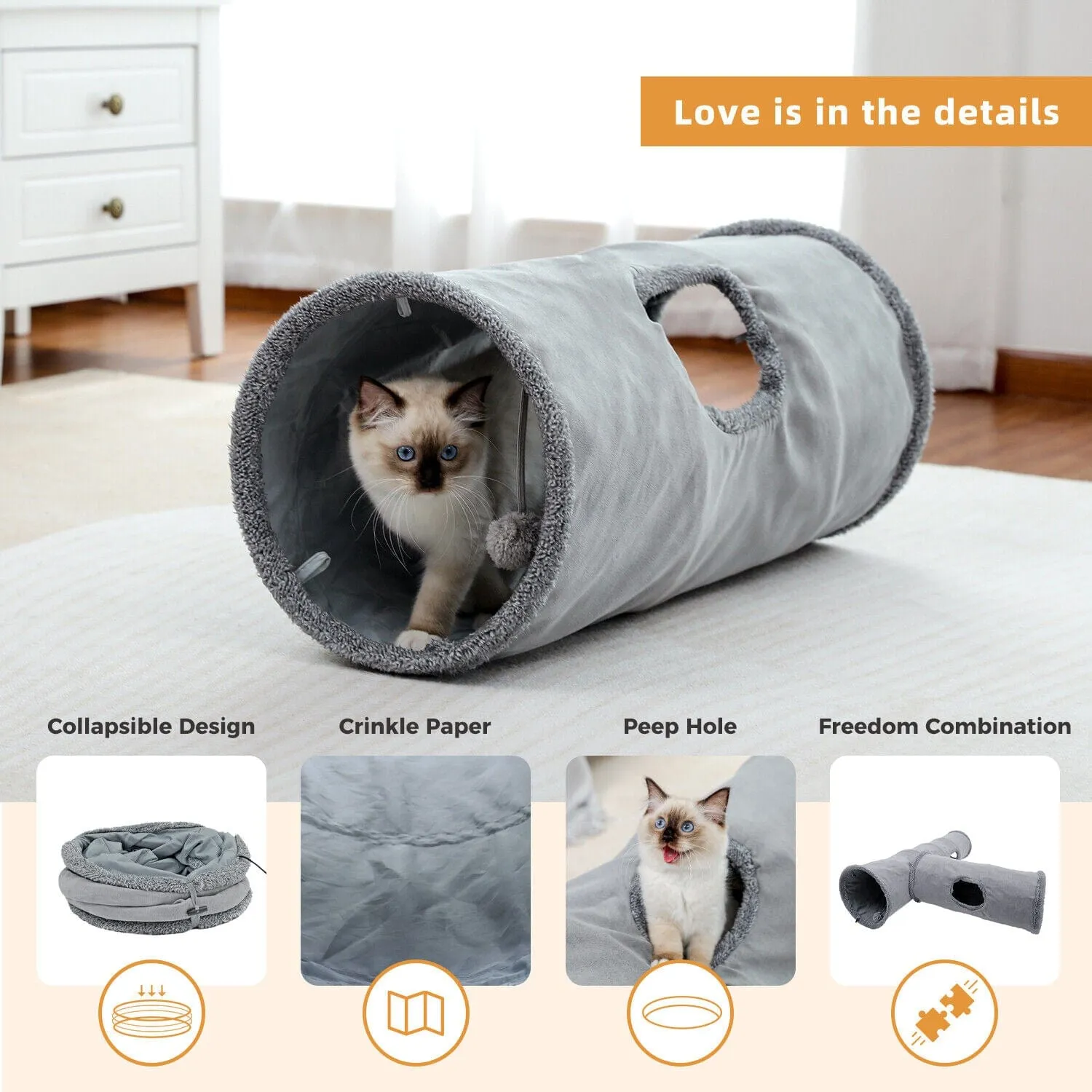 Collapsible Cat Tunnel 2 Windows