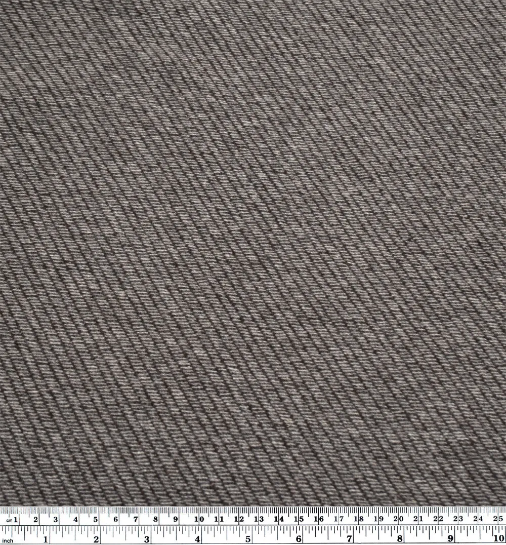 Deadstock Textured Twill Wool Blend Coating - Light Grey/Umber