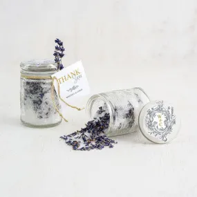 Floral Pressed Glass Mason Jar Favor with Stopper