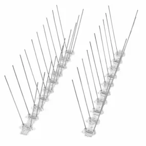 Garden - Whites 250 x 110 x 70mm Stainless Steel Pest Control Bird Spike - 4 Pack (Covers 1.0m)