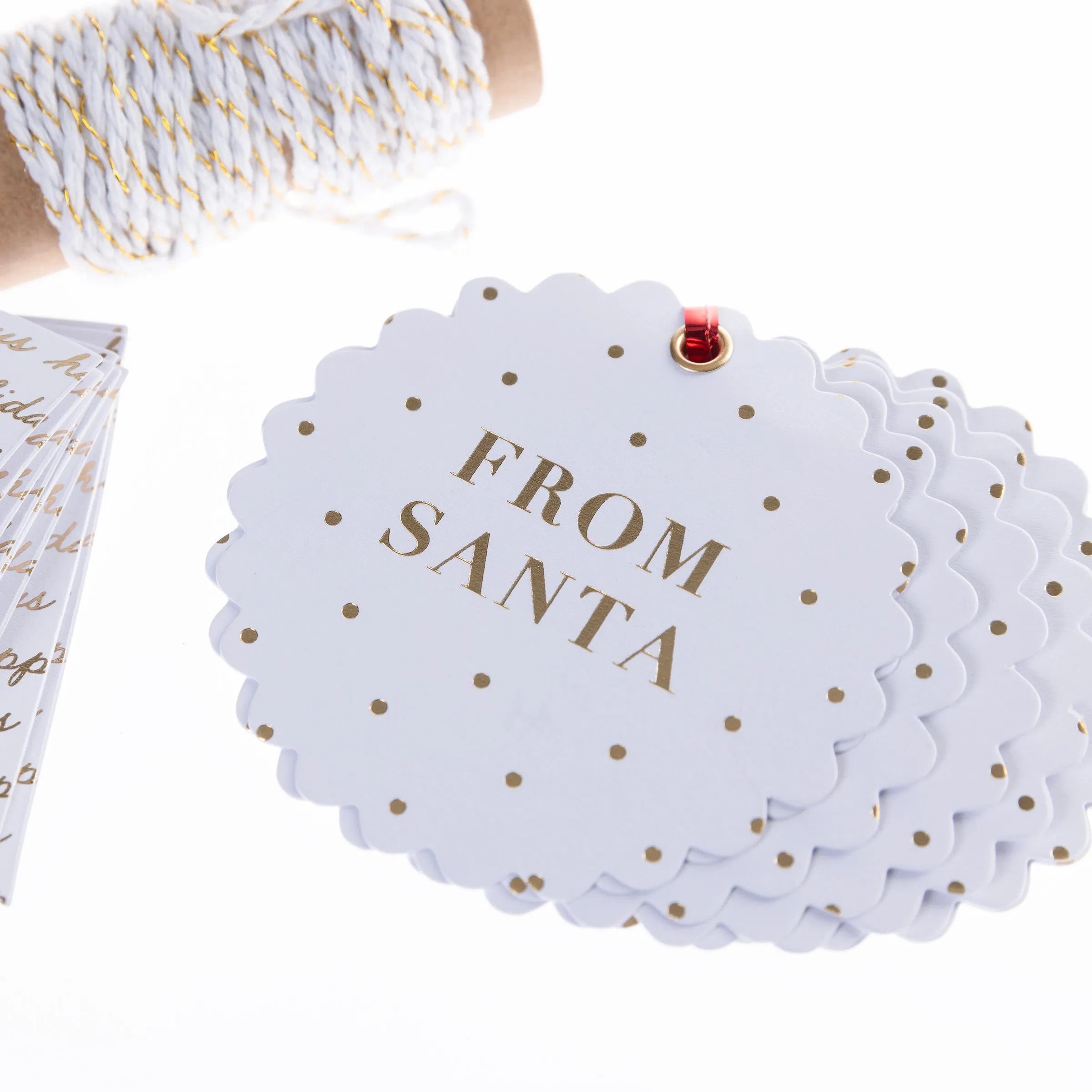 Gold and white Holiday Gift Tag Box Set