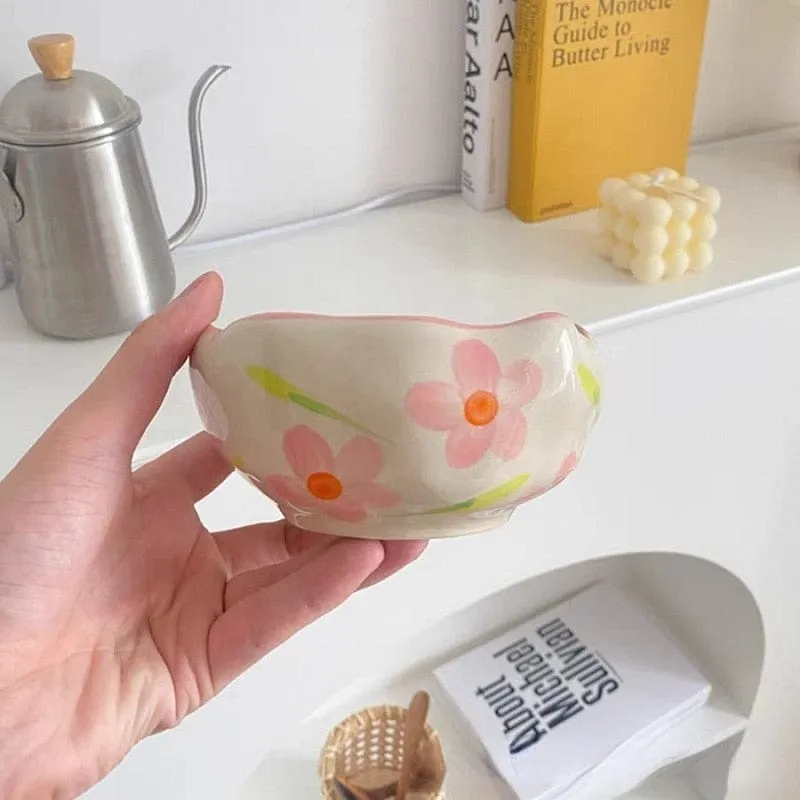 Hand Painted Irregular Ceramic Bowls