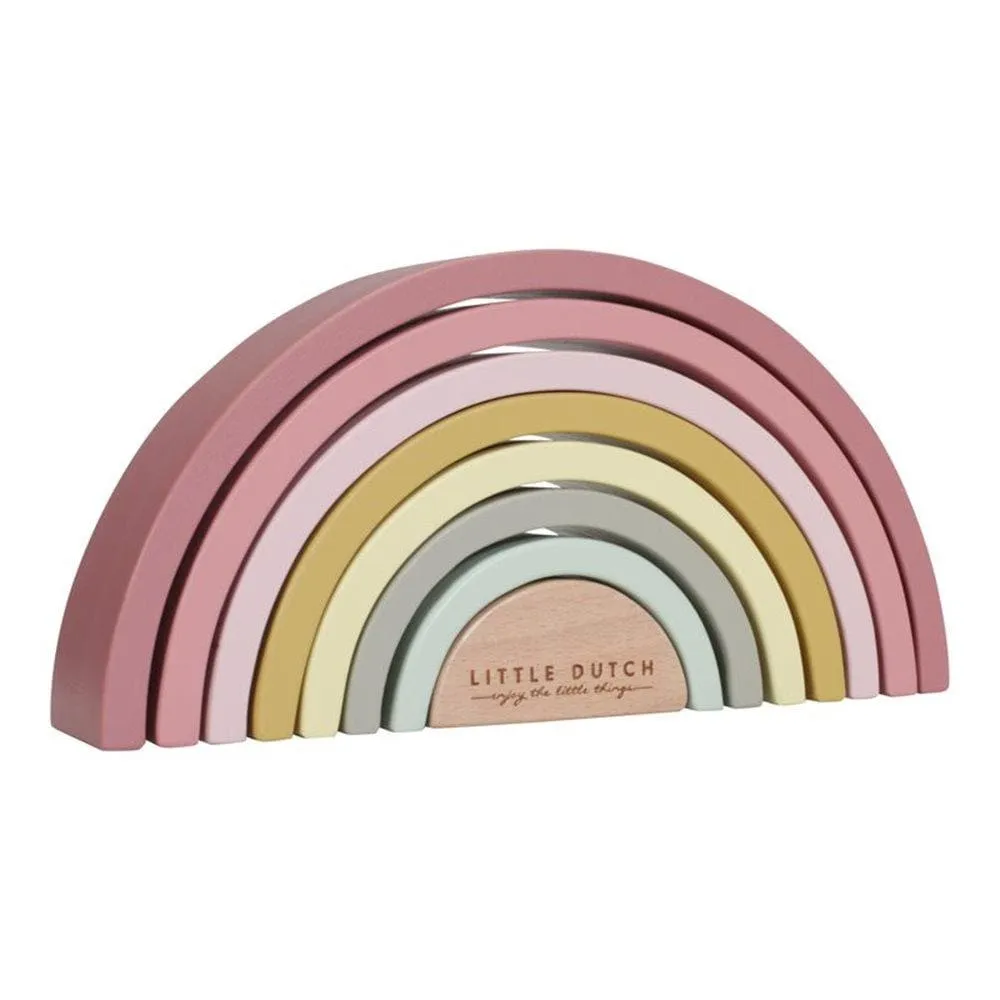 Little Dutch Wooden Rainbow Stacker (Pink)