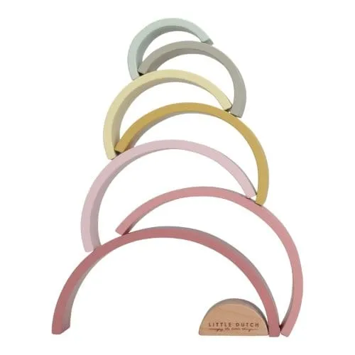 Little Dutch Wooden Rainbow Stacker (Pink)