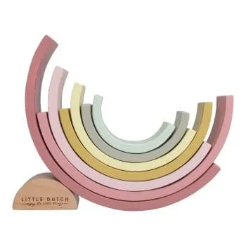 Little Dutch Wooden Rainbow Stacker (Pink)