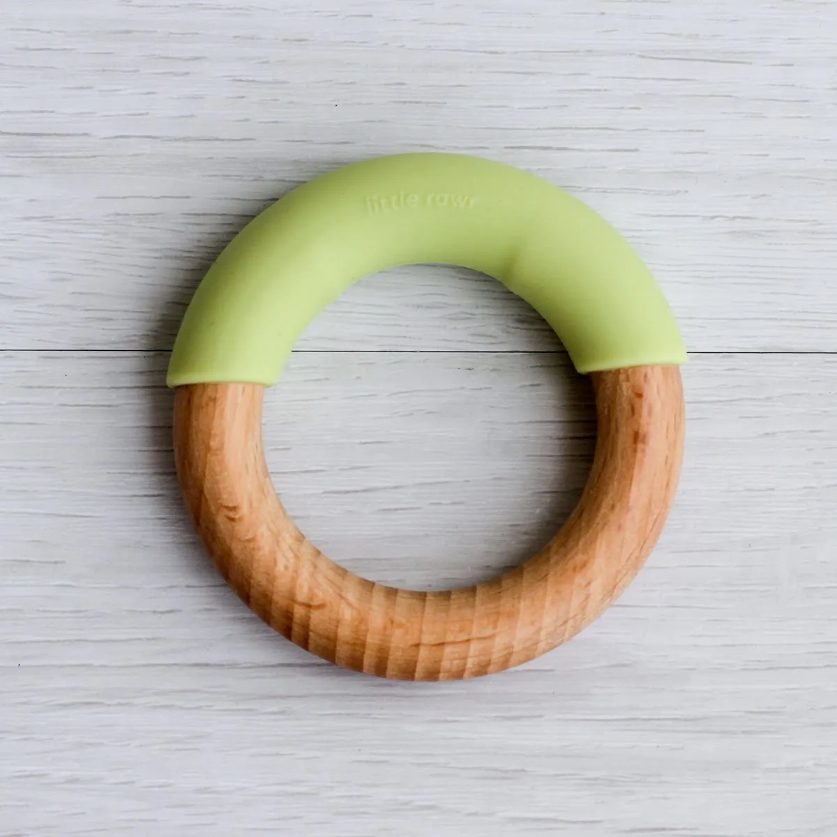 Little Rawr Wood   Silicone Simple Ring -Green