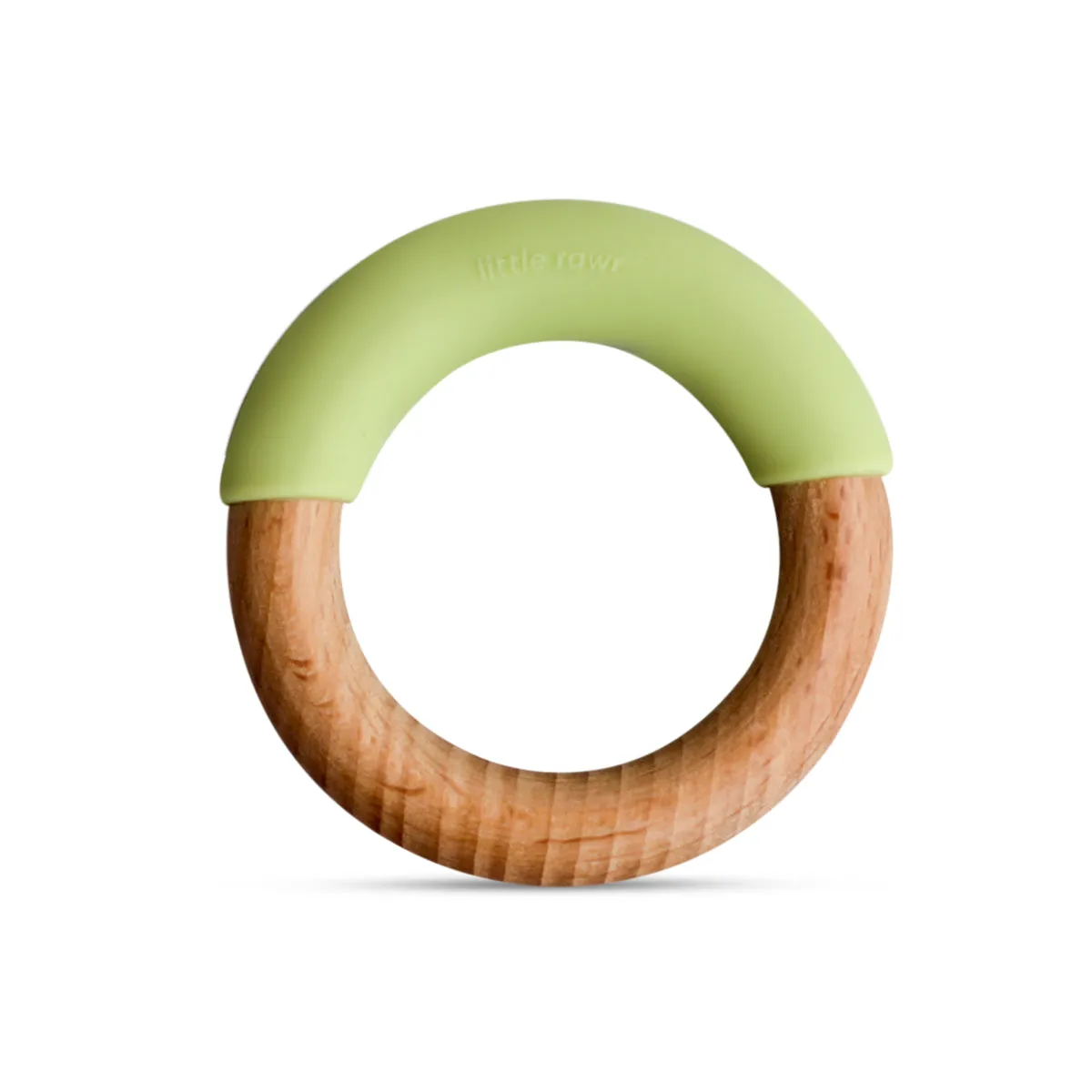 Little Rawr Wood   Silicone Simple Ring -Green