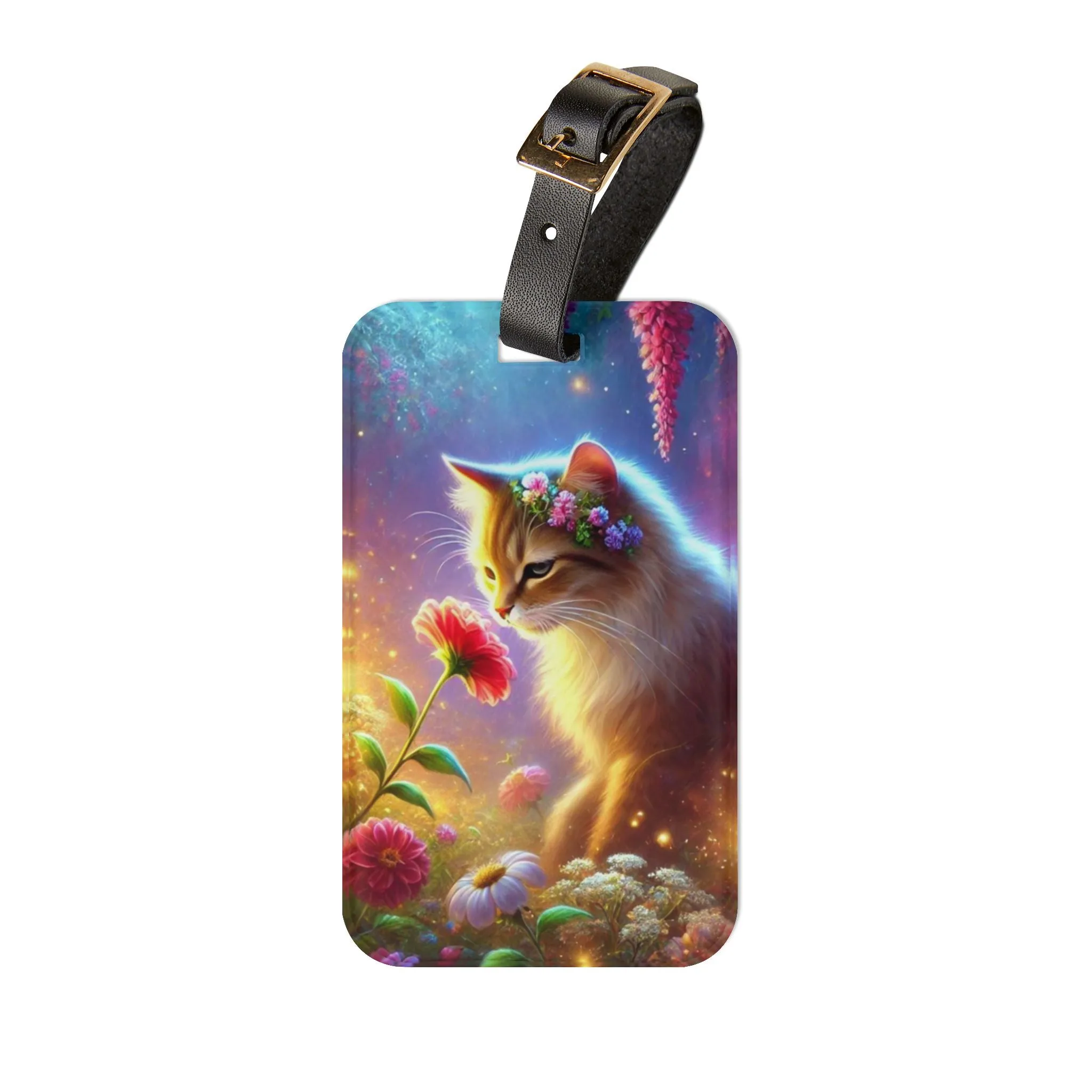 Magic Rose Garden - Cat Lover - Luggage Tag - Travel Gift