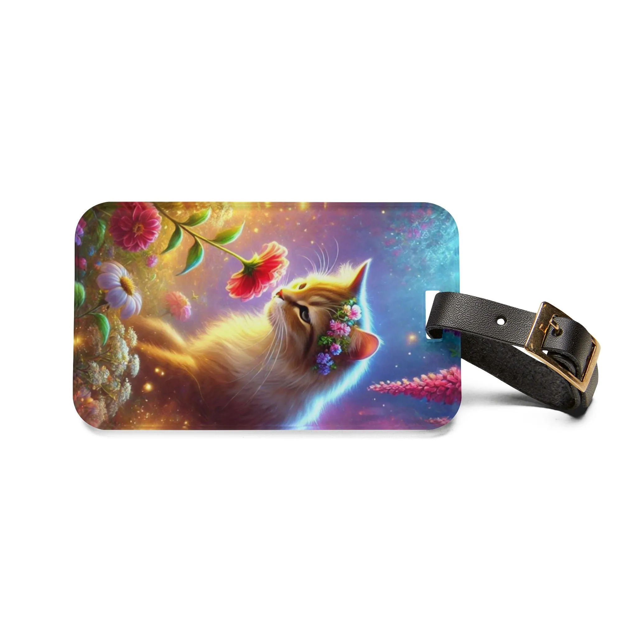 Magic Rose Garden - Cat Lover - Luggage Tag - Travel Gift