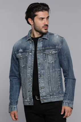 Med Blue Full Sleeves Denim Jacket