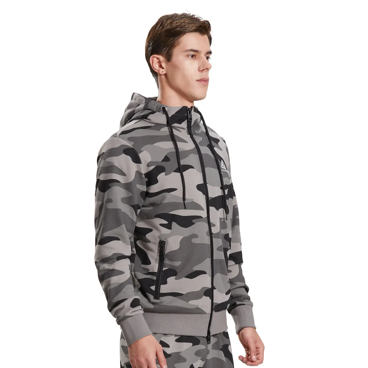 Mens Hoodie Full Zip Sweatshirts Camo Jacket size S M L XL