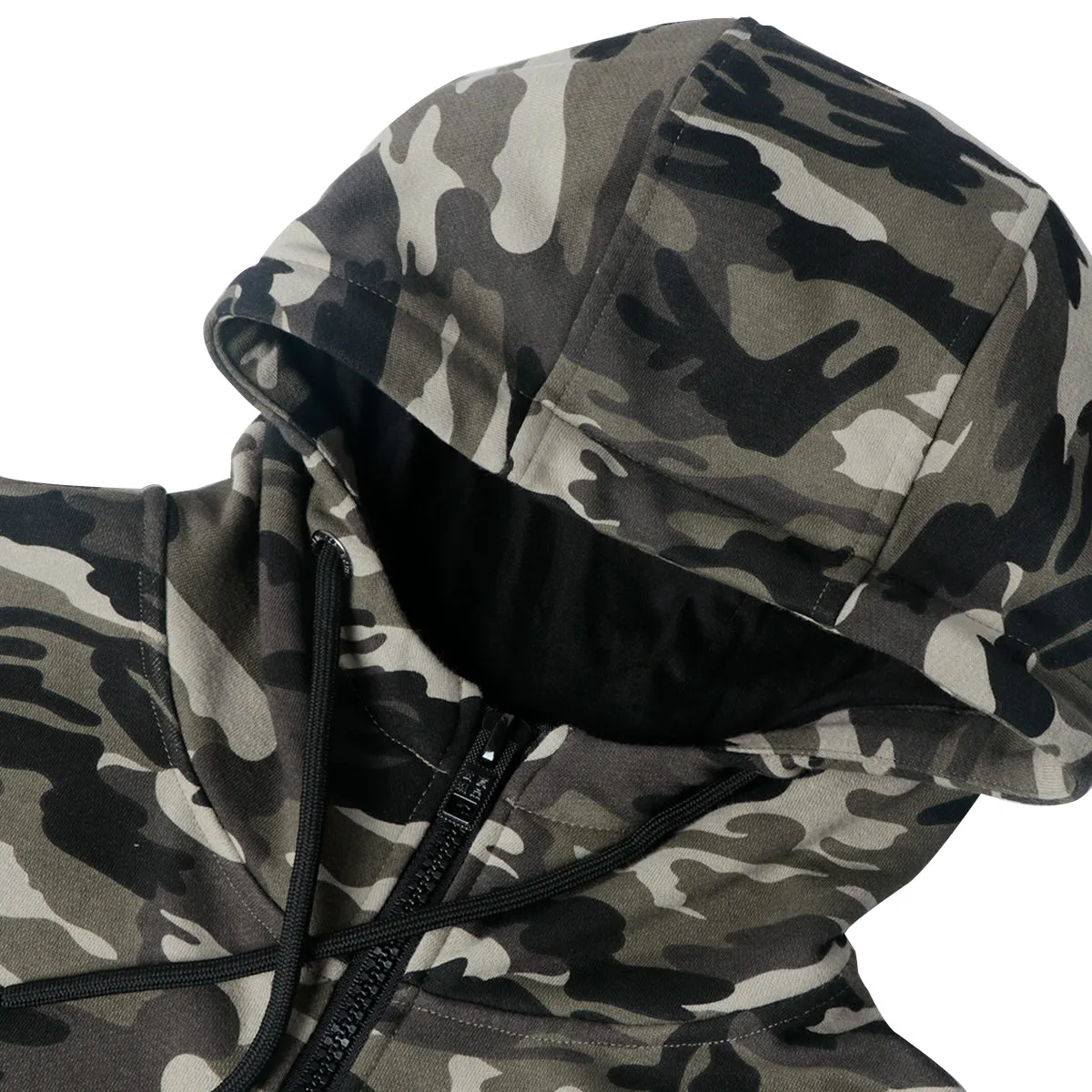 Mens Hoodie Full Zip Sweatshirts Camo Jacket size S M L XL