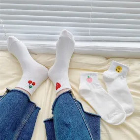 Miss June’s | 1 pair cotton socks｜Daily | Creative | Ankle | Designed | Cute | Gift Idea | Casual | Cool | Comfortable | Women’s