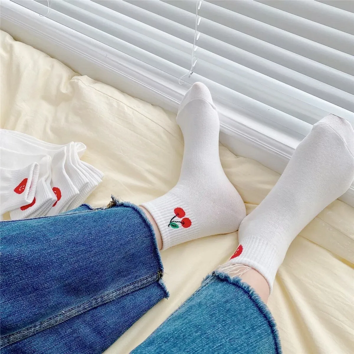 Miss June’s | 1 pair cotton socks｜Daily | Creative | Ankle | Designed | Cute | Gift Idea | Casual | Cool | Comfortable | Women’s