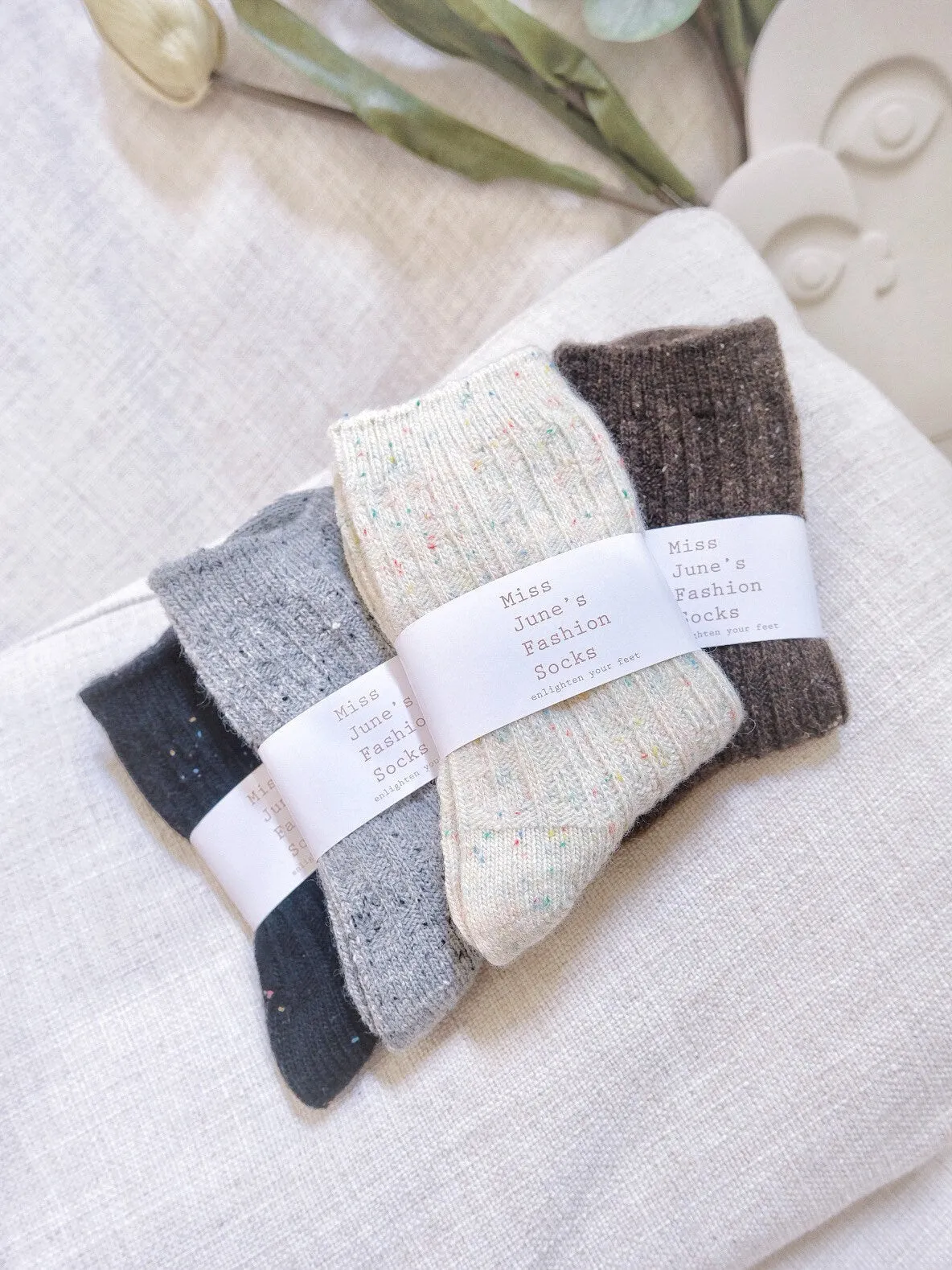 Miss June’s| 1 Pair Wool Angora blended socks|winter| Warm | Soft | High quality| Gift idea | Thanksgiving |women’s socks|Cozy