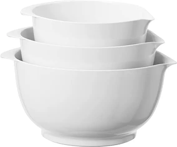 Mixing Bowls White Set/3 Melamine