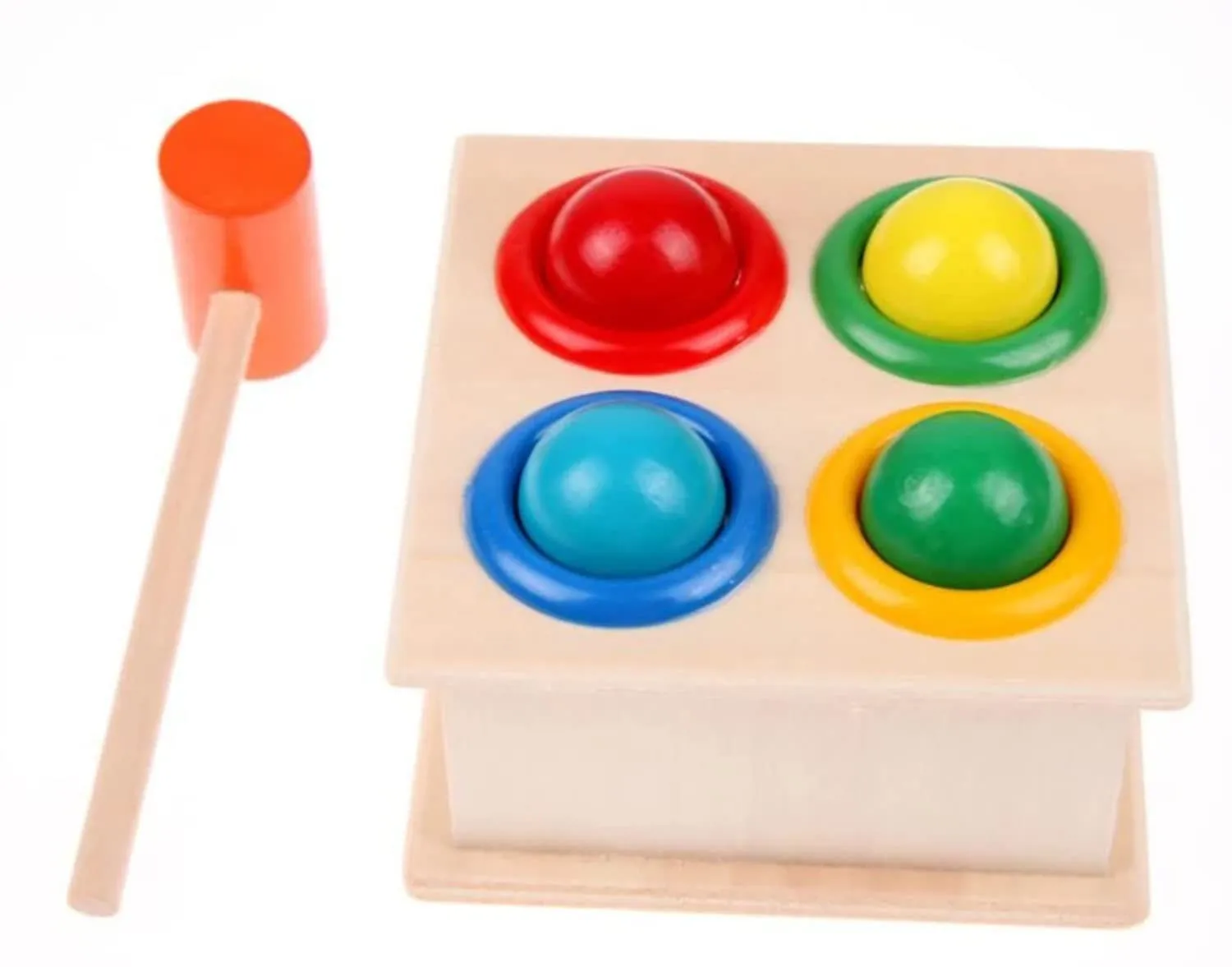 MODERN COLLECTION Wooden Hammer Knock The Ball Toy for Kids