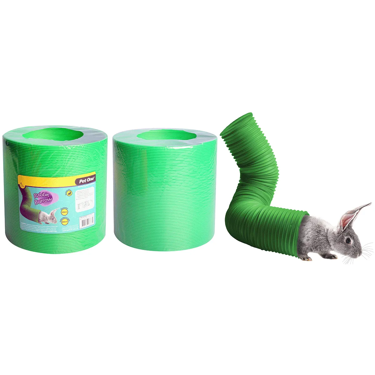 Pet One Tunnel Rabbit Burrow Green 20x80cm