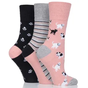 Pet Prints Non Binding Socks for Women with Cats & Dogs