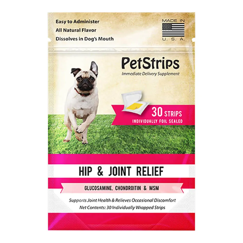 PetStrips Hip & Joint Relief for Dogs, 30 Strips