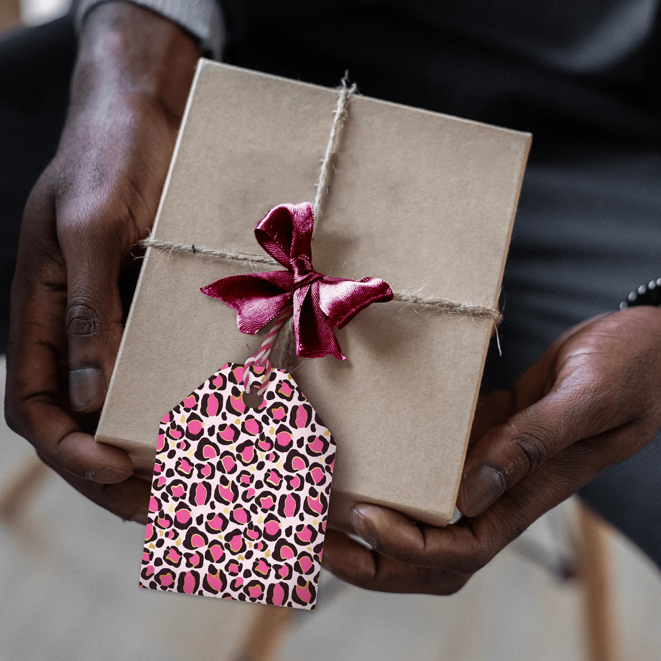 Pink Leopard Gift Tags