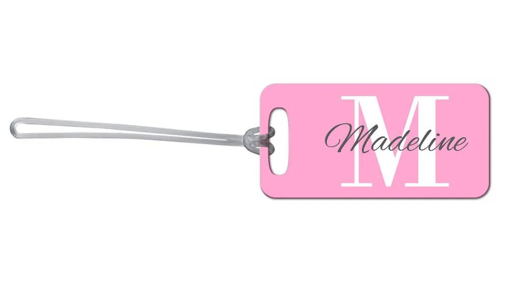 Pink Monogram Bag Tag