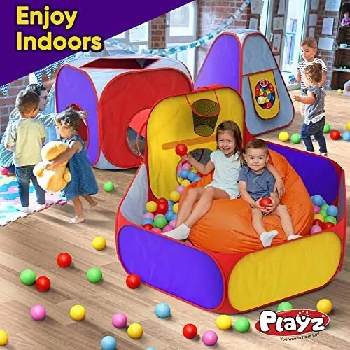 Playz 6ft. Kids Playhouse Jungle Gym Tunnel and Tent Set Parent