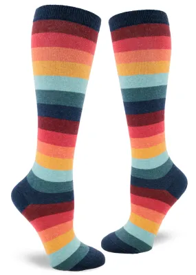 Retro '70s Stripe Knee Socks