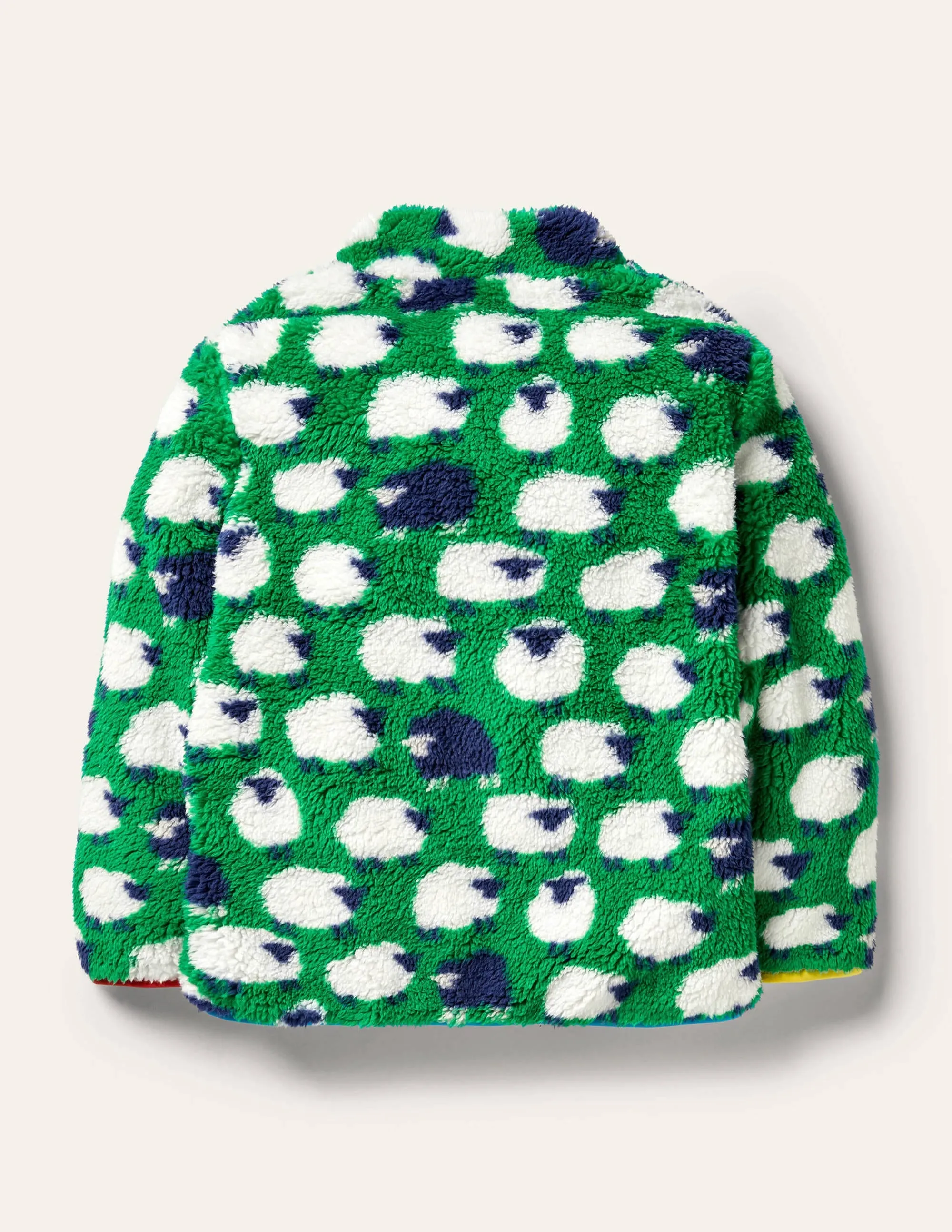 Reversible Zip-up Sweater-Green Pepper Sheep