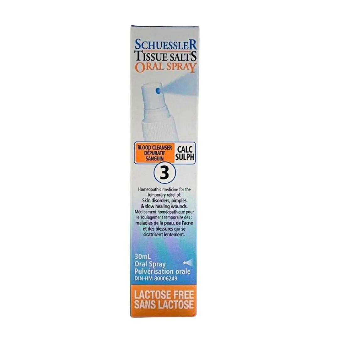 Schuessler Tissue Salts Spray - Calc Sulph No. 3 (30ml)