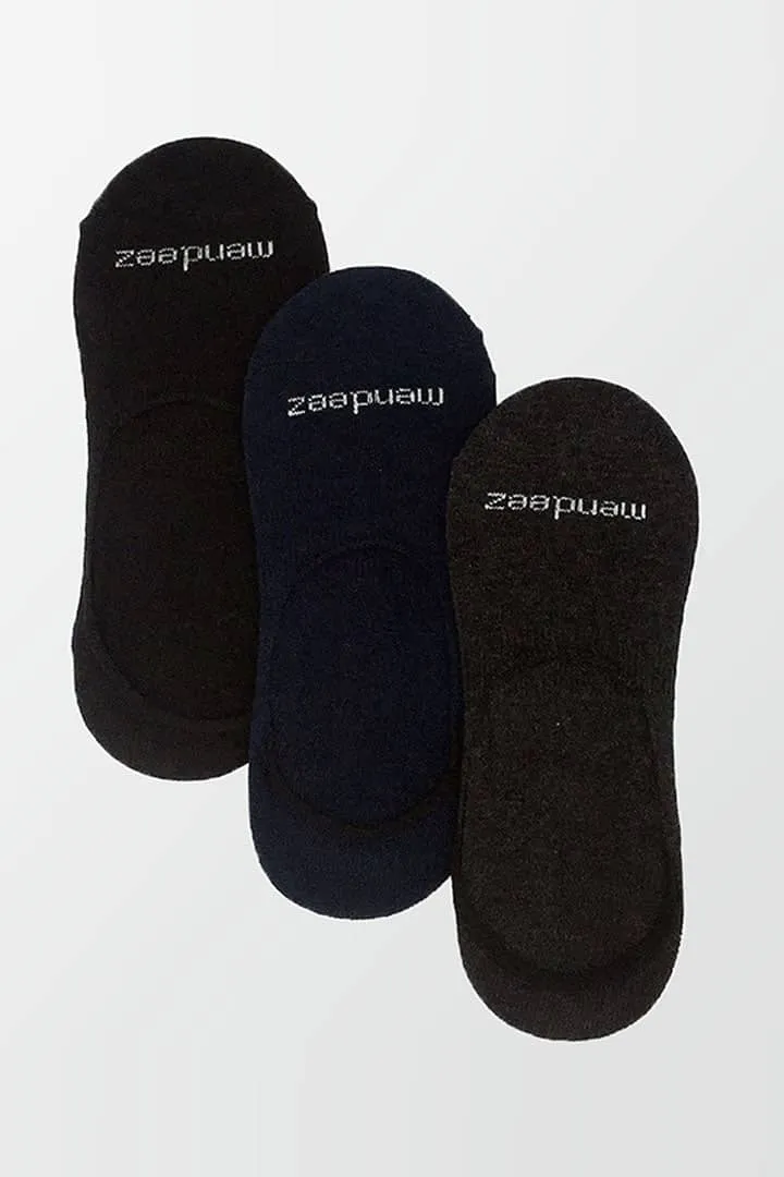 Solid Pack of 3 - No Show Socks - 3 Colors