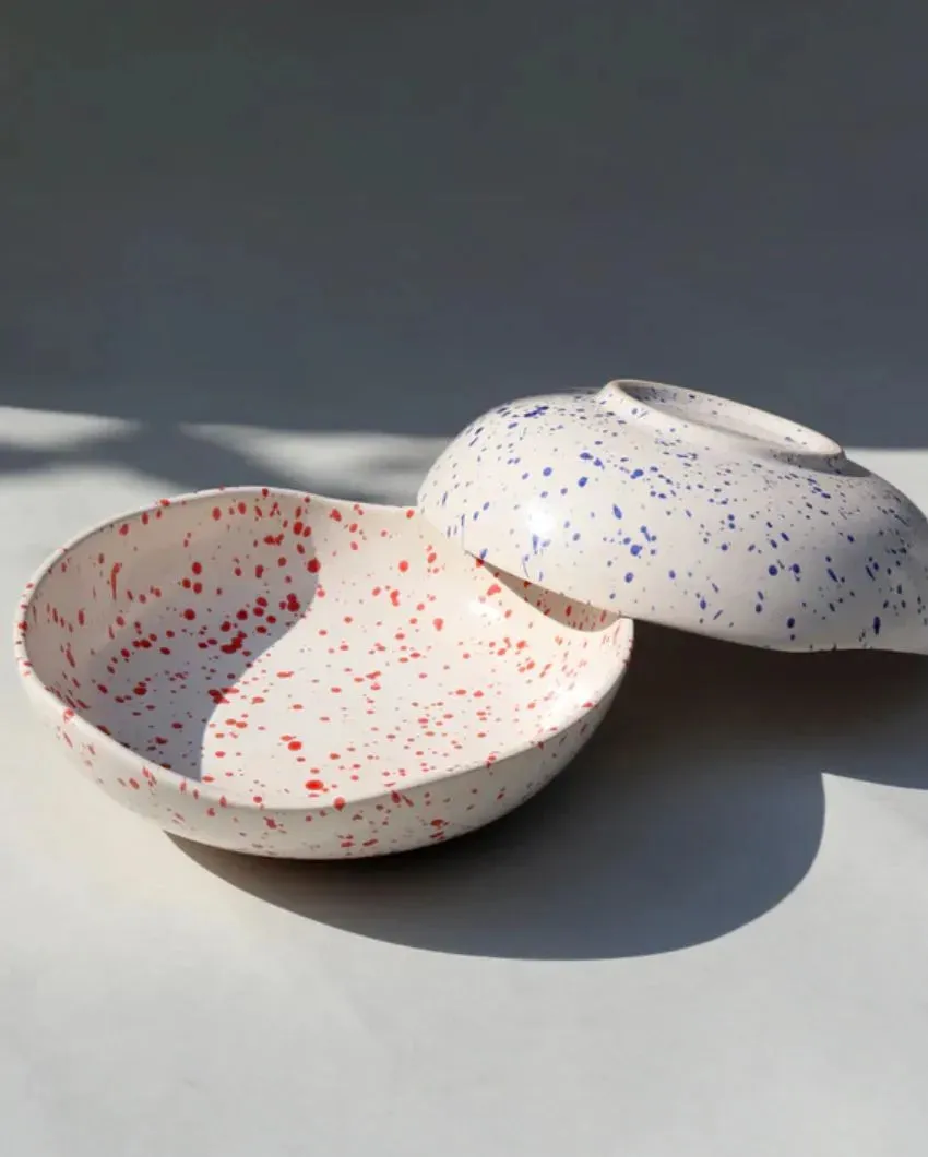 Speckled Ceramic Coral Bowl | Single