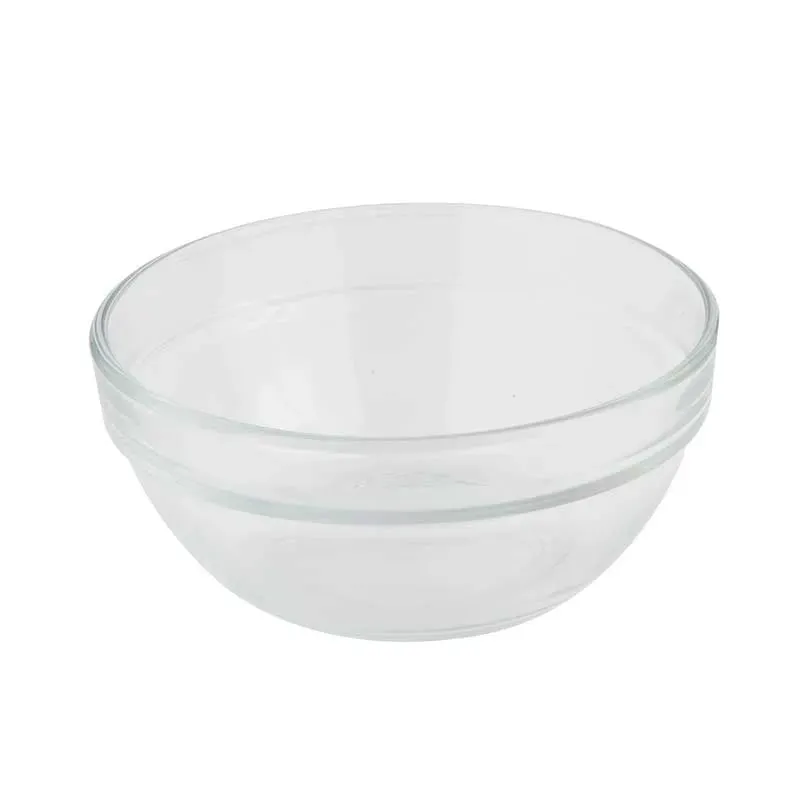 Stackable Bowls Clear Glass Kitchenware | Set of 6 | 2 x 5 inches | 370ml