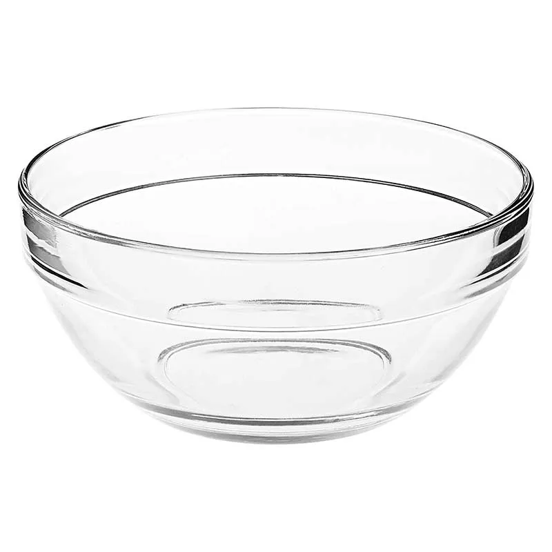 Stackable Bowls Clear Glass Kitchenware | Set of 6 | 2 x 5 inches | 370ml