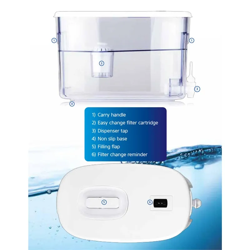 Stefani 8.5L On Bench Water Filter Dispenser no odour