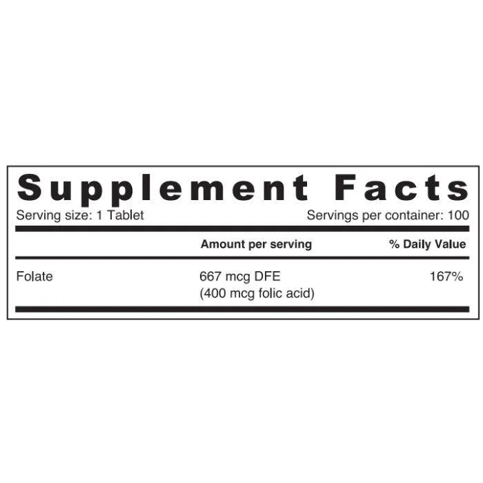 Sunshine Nutrition Folic Acid 400 Mcg Tablet 100's