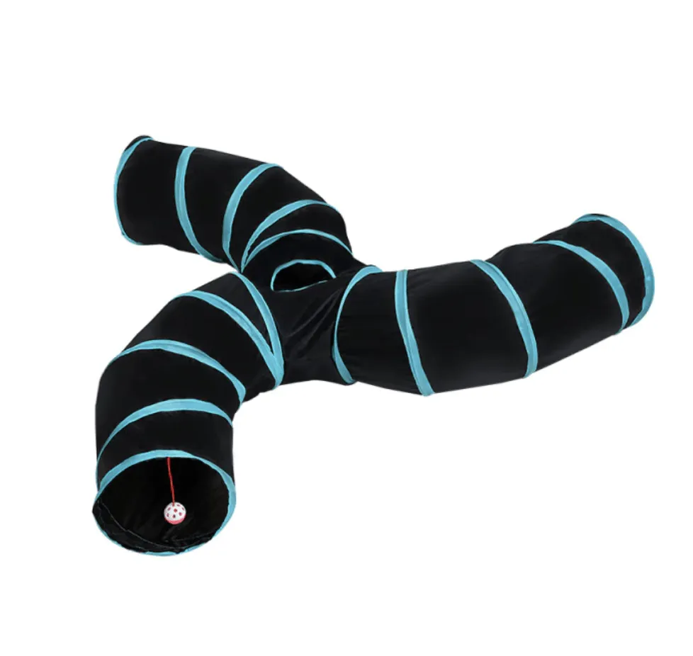 Three-Way Exercise Tunnel Cat Toy